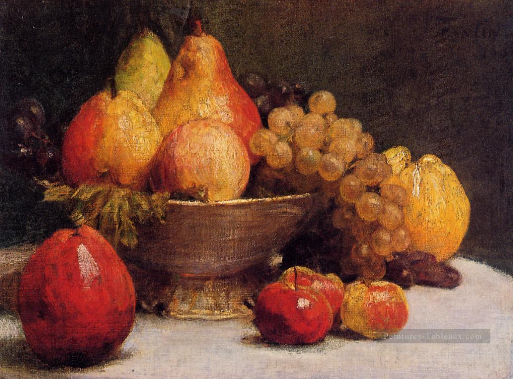 Bol de fruits Henri Fantin Latour Nature morte Peintures à l'huile
